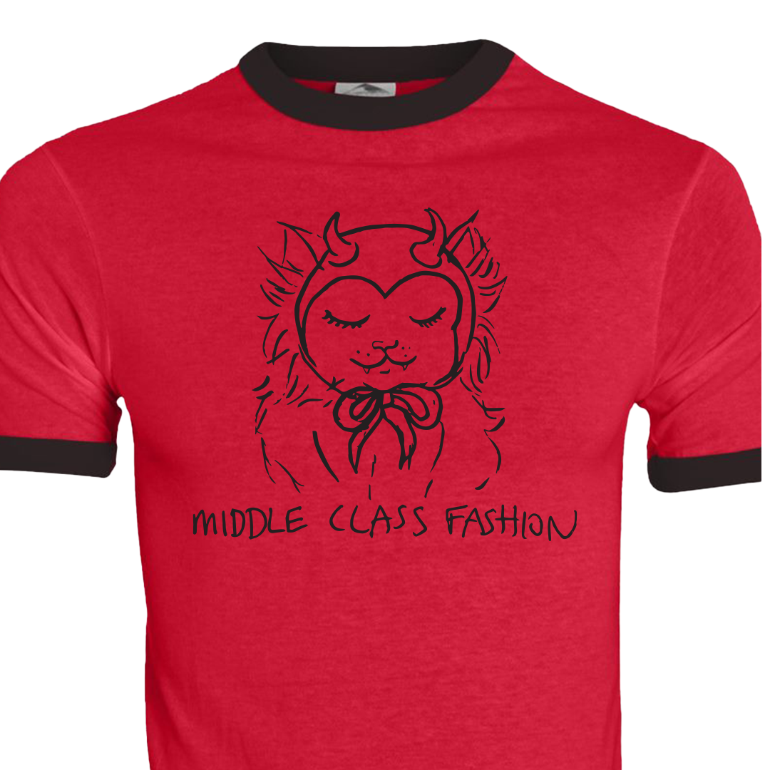 Devil Cat Red Black Ringer